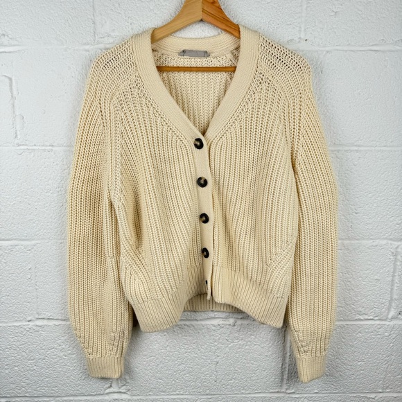 Everlane The Texture Cotton Cardigan – Cream (Size L) - Picture 3 of 12